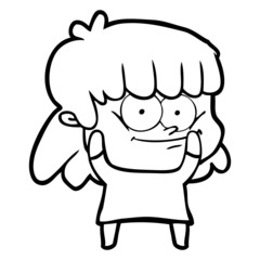 cartoon smiling woman