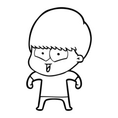 cartoon happy boy