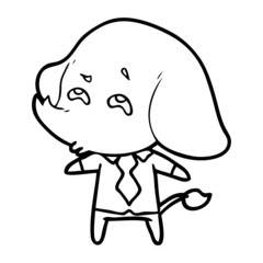 cartoon elephant boss remembering