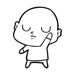 cartoon bald man