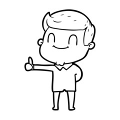 Fototapeta premium cartoon friendly man