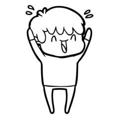 cartoon laughing boy