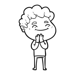 cartoon friendly man