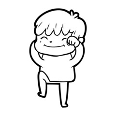 cartoon happy boy