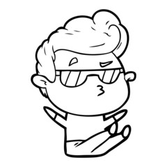 cartoon cool guy