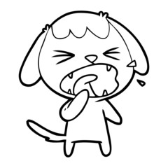 cute cartoon dog barking