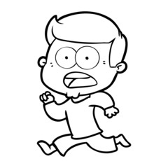 Fototapeta premium cartoon shocked man