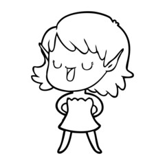 cartoon elf girl