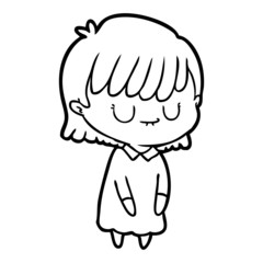 cartoon woman