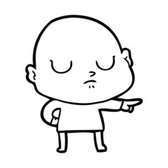 cartoon bald man
