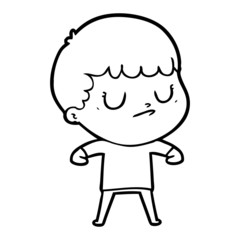 cartoon grumpy boy