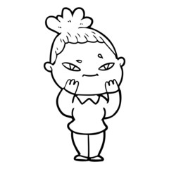cartoon woman