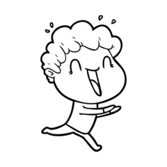 cartoon happy man