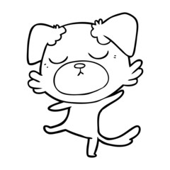 Fototapeta premium cute cartoon dog