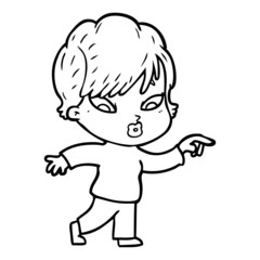 cartoon woman