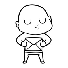 Obraz premium cartoon bald man