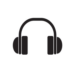 black headphones icon- vector illustration
