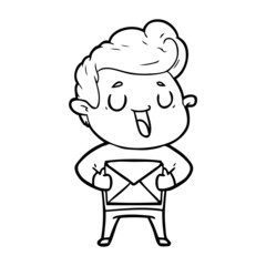 happy cartoon man