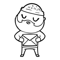 cartoon man with beard