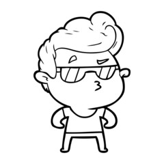 cartoon cool guy