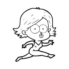 cartoon girl pouting