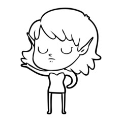 cartoon elf girl