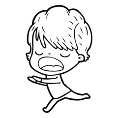 cartoon woman talking