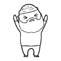 cartoon man with beard