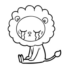 crying cartoon lion