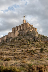 Fototapeta na wymiar Monteagudo, Statue of Jesus near Murcia, Spain. December 17, 2017