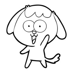 Obraz premium cute cartoon dog