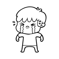 cartoon boy crying