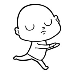 cartoon bald man