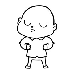 cartoon bald man