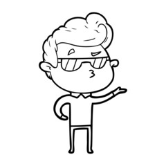 cartoon cool guy