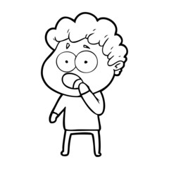 cartoon man gasping in surprise