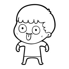 Fototapeta premium cartoon man staring
