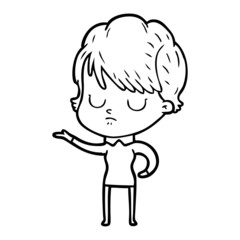 Obraz premium cartoon woman