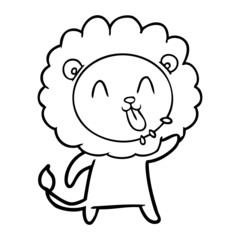 happy cartoon lion