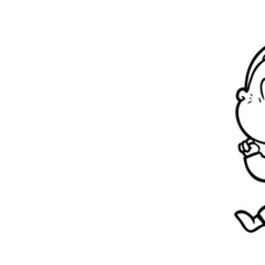 cartoon happy old woman