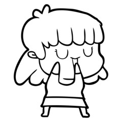 cartoon woman laughing