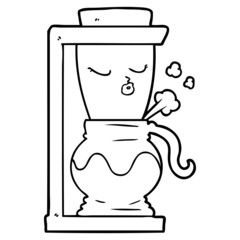 cartoon filter coffee machine