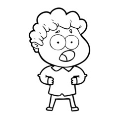 cartoon man gasping in surprise