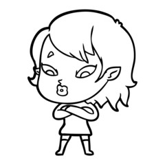 cute cartoon vampire girl