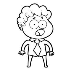 cartoon man gasping in surprise