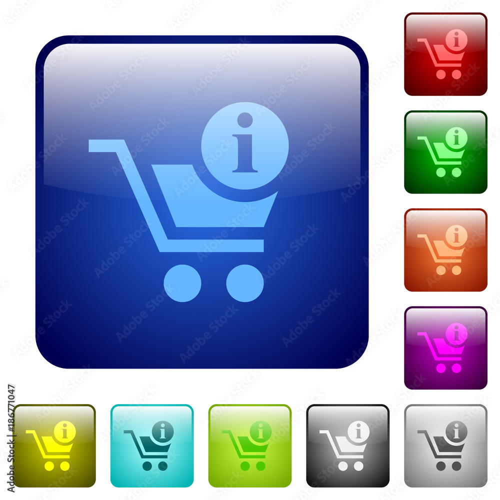 Poster cart item info color square buttons