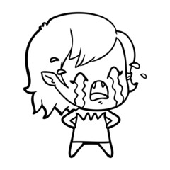 cartoon crying vampire girl