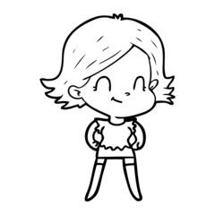 cartoon friendly girl