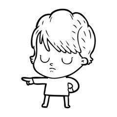 cartoon woman