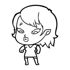 cute cartoon vampire girl